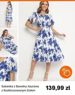 Born2be Sukienka z bawełny ażurowa z rozkloszowanym dołem Born2be oferta