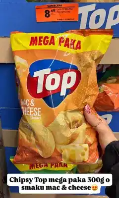Biedronka Chipsy Top Mega Paka o smaku Mac & Cheese oferta