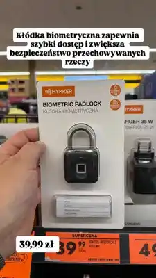 Biedronka Kłódka biometryczna Hykker oferta