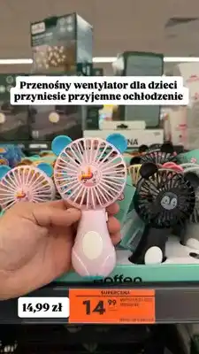 Biedronka Przenośny wentylator dla dzieci Hoffen Zwierzaki Mix oferta