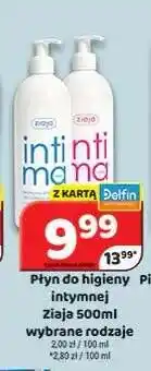 Delfin Płyn do higieny intymnej Ziaja Intima niebieski oferta