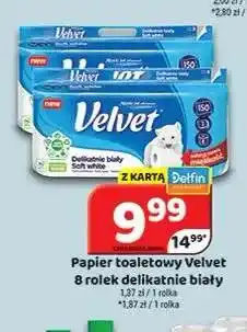 Delfin Papier toaletowy Velvet Delikatnie Biały oferta