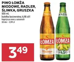 Stokrotka Market PIWO ŁOMŻA MIODOWE, RADLER, ŚLIWKA, GRUSZKA oferta