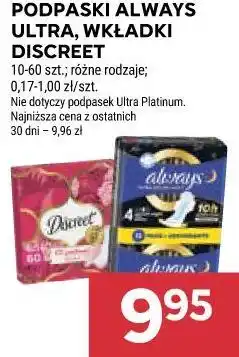 Stokrotka Market Podpaski Always Ultra, wkładki Discreet oferta