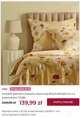 Home&You Komplet pościeli z bawełny satynowej home&you Blisoll 200x220 cm z 2 poszewkami 70x80 cm oferta