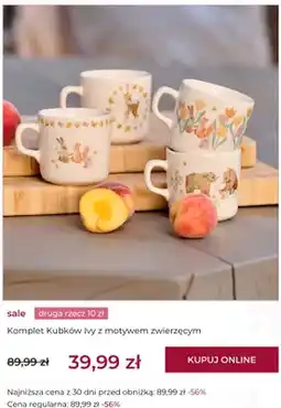 Home&You Komplet kubków Ivy z motywem zwierzęcym home&you oferta