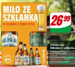Dino Zestaw piw Miłosław + szklanka oferta