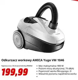 Media Markt Odkurzacz workowy Amica Yugo VM 1046 oferta