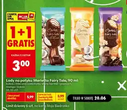 Biedronka Lody na patyku Marletto Fairy Tale kokos i mleczna czekolada oferta