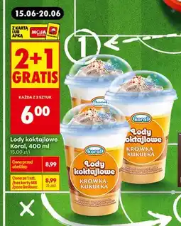 Biedronka Lody koktajlowe Koral krówka-kukułka oferta