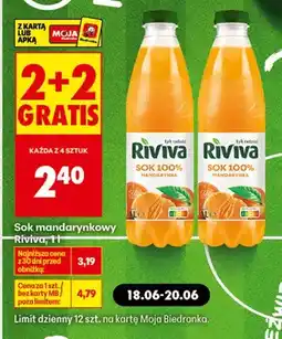Biedronka Sok mandarynkowy Riviva oferta