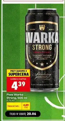 Biedronka Piwo Warka Strong oferta
