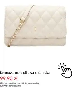 OCHNIK Kremowa mała pikowana torebka Ochnik oferta