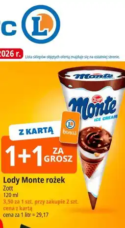 E.Leclerc Lody Monte rożek Zott oferta