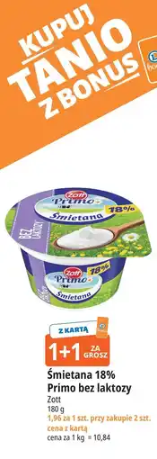 E.Leclerc Zott Primo Śmietana 18% bez laktozy oferta