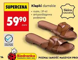 Biedronka Klapki damskie oferta