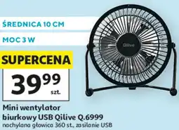 Auchan Mini wentylator biurkowy USB Qilive Q.6999 oferta
