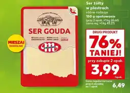 Kaufland Ser żółty Gouda w plastrach Mlekovita oferta