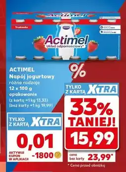 Kaufland Napój jogurtowy truskawkowy Actimel 12-pak oferta