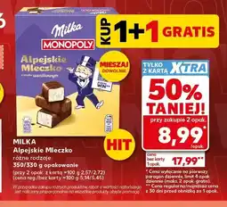 Kaufland Alpejskie Mleczko Milka o smaku waniliowym oferta
