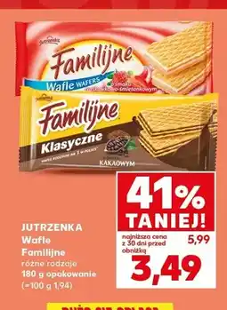 Kaufland Wafle Familijne Jutrzenka Klasyczne kakaowe oferta