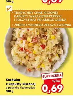 Kaufland Surówka z kapusty kiszonej z papryką i kukurydzą oferta