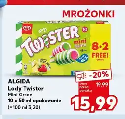Kaufland Lody Algida Twister Mini Green 10-pak oferta