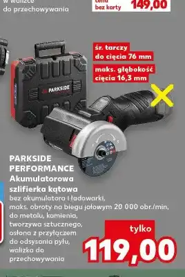 Kaufland Akumulatorowa szlifierka kątowa Parkside Performance oferta