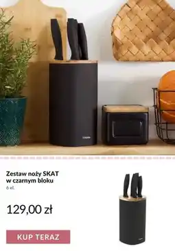 Homla Zestaw noży Homla SKAT w czarnym bloku 6 el oferta
