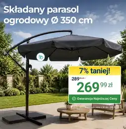 ERLI Składany parasol ogrodowy Ø 350 cm oferta