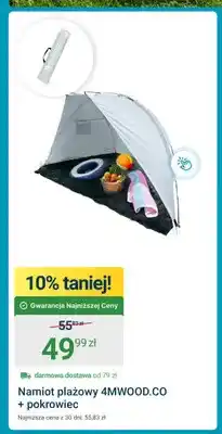 ERLI Namiot plażowy 4MWOOD.CO + pokrowiec oferta