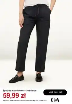 C&A Spodnie materiałowe średni stan C&A oferta