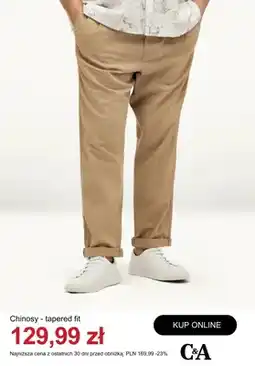 C&A Spodnie chinosy tapered fit C&A oferta
