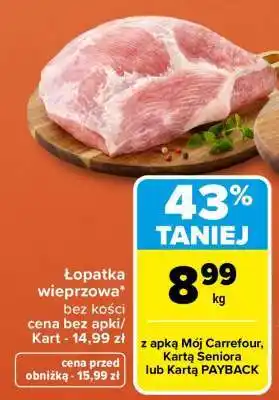 Carrefour łopatka wieprzowa oferta