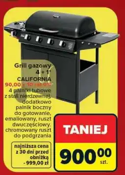 Carrefour Grill gazowy 4 + 1 CALIFORNIA oferta