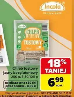 Carrefour Chleb tostowy jasny bezglutenowy oferta