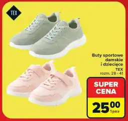 Carrefour Buty sportowe damskie i dziecięce oferta