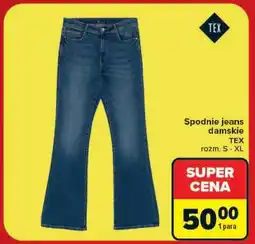 Carrefour Spodnie jeans damskie oferta