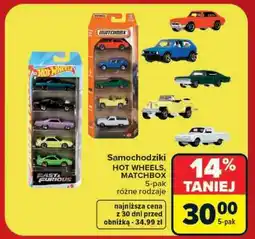 Carrefour Samochodziki HOT WHEELS, MATCHBOX oferta
