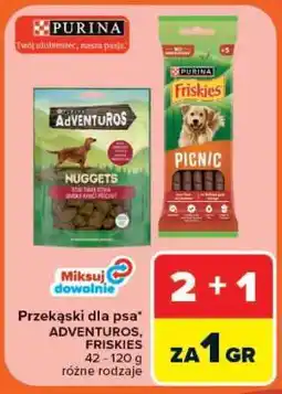 Carrefour Przekąski dla psa ADVENTUROS, FRISKIES oferta