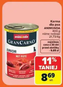 Carrefour ANIMONDA GranCarno Junior mit Pute oferta