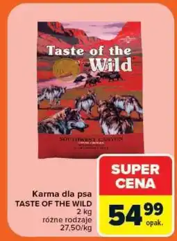 Carrefour Karma dla psa TASTE OF THE WILD oferta