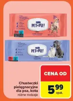 Carrefour Chusteczki pielęgnacyjne dla psa, kota oferta
