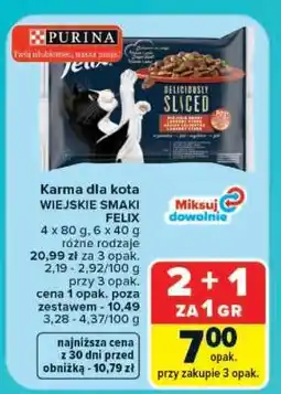 Carrefour Karma dla kota WIEJSKIE SMAKI FELIX oferta