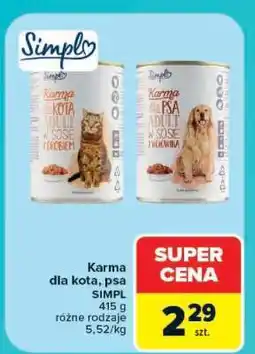 Carrefour Karma dla kota, psa SIMPL oferta