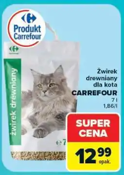 Carrefour Żwirek drewniany dla kota oferta