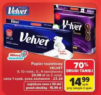 Carrefour Papier toaletowy VELVET oferta