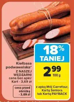 Carrefour Kiełbasa podwawelska oferta