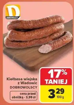 Carrefour Kiełbasa wiejska z Wadowic oferta