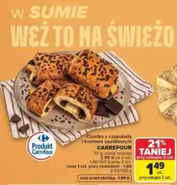 Carrefour Ciastko z czekoladą i kremem waniliowym CARREFOUR oferta